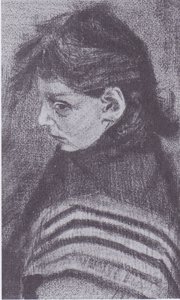 Siens Dochter met Sjaal door Vincent van Gogh